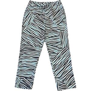 NWT DKNY lightweight blue black geometric print jogger pants